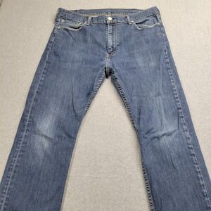 Levis 513 Straight Fit Mens Blue Jeans 38x30 Medium Wash Denim Pants